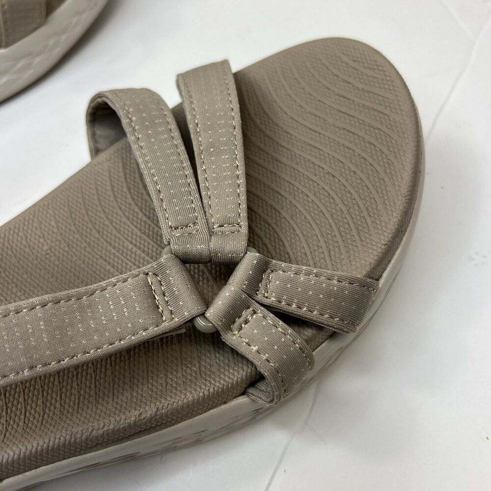 Skechers Goga Max Taupe Tan Sandals Size 11 Strappy Comfort Walking - Picture 4 of 12